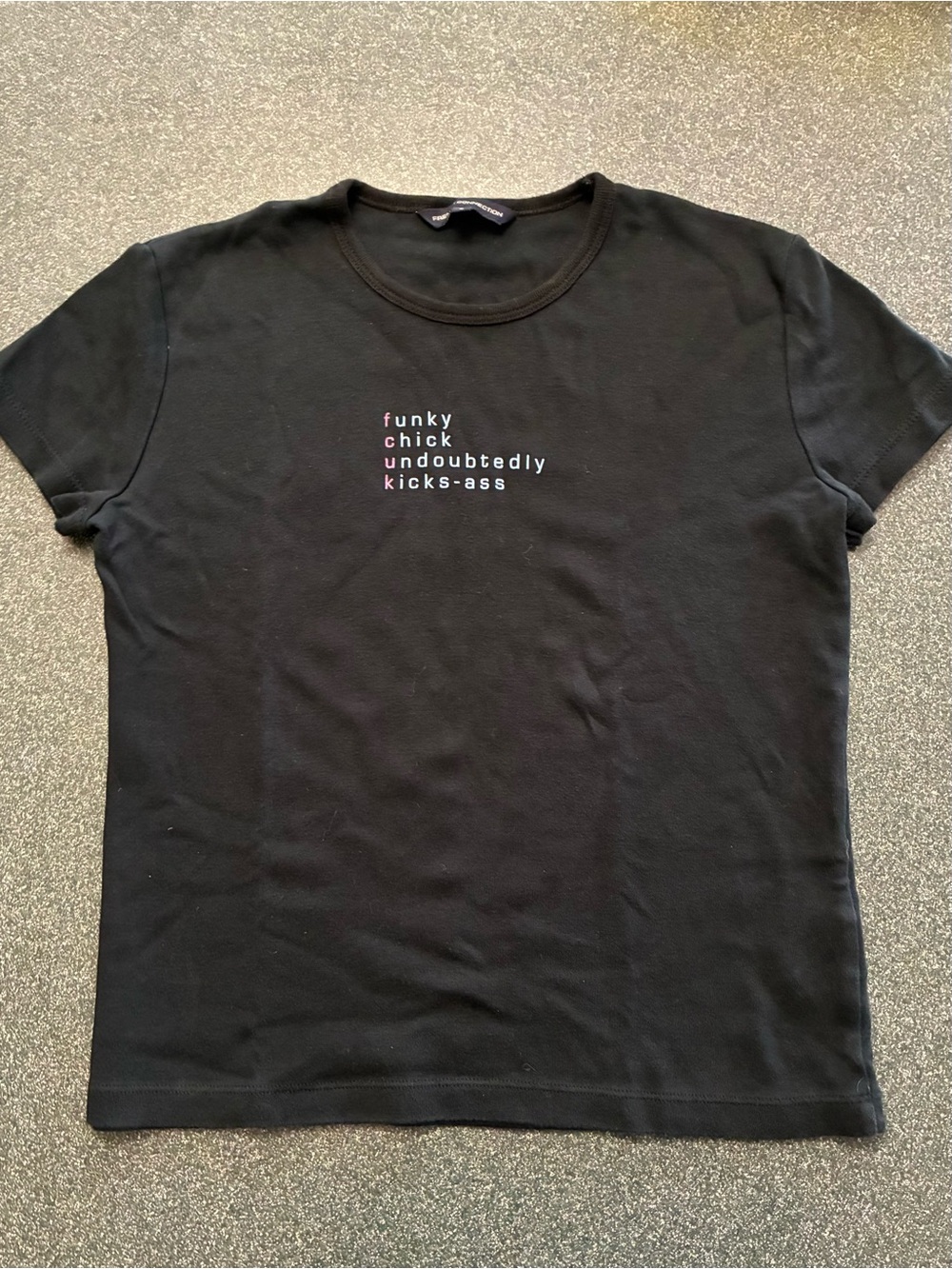 Vintage Y2K French Connection Women’s FCUK T-Shirt (L) - Picture 2 of 5